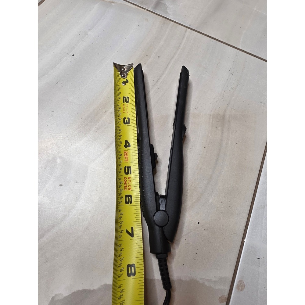 Tyche Black Plus+ Mini Flat Iron Hair Straightener TB050 Black 0.5 In Travel F3 - Picture 4 of 16
